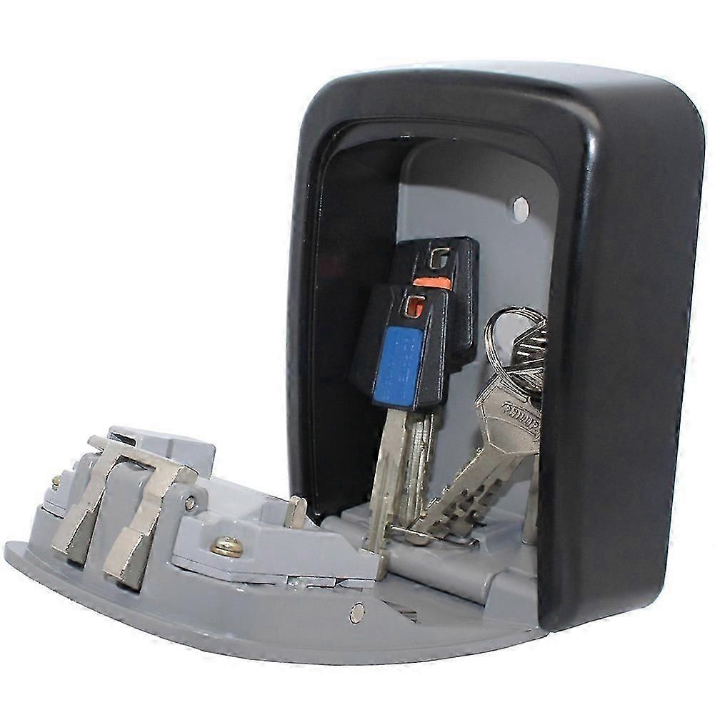 Wall Mounted Key Lock Box 4 Digit Combination Safe Security Storage Case Organizer