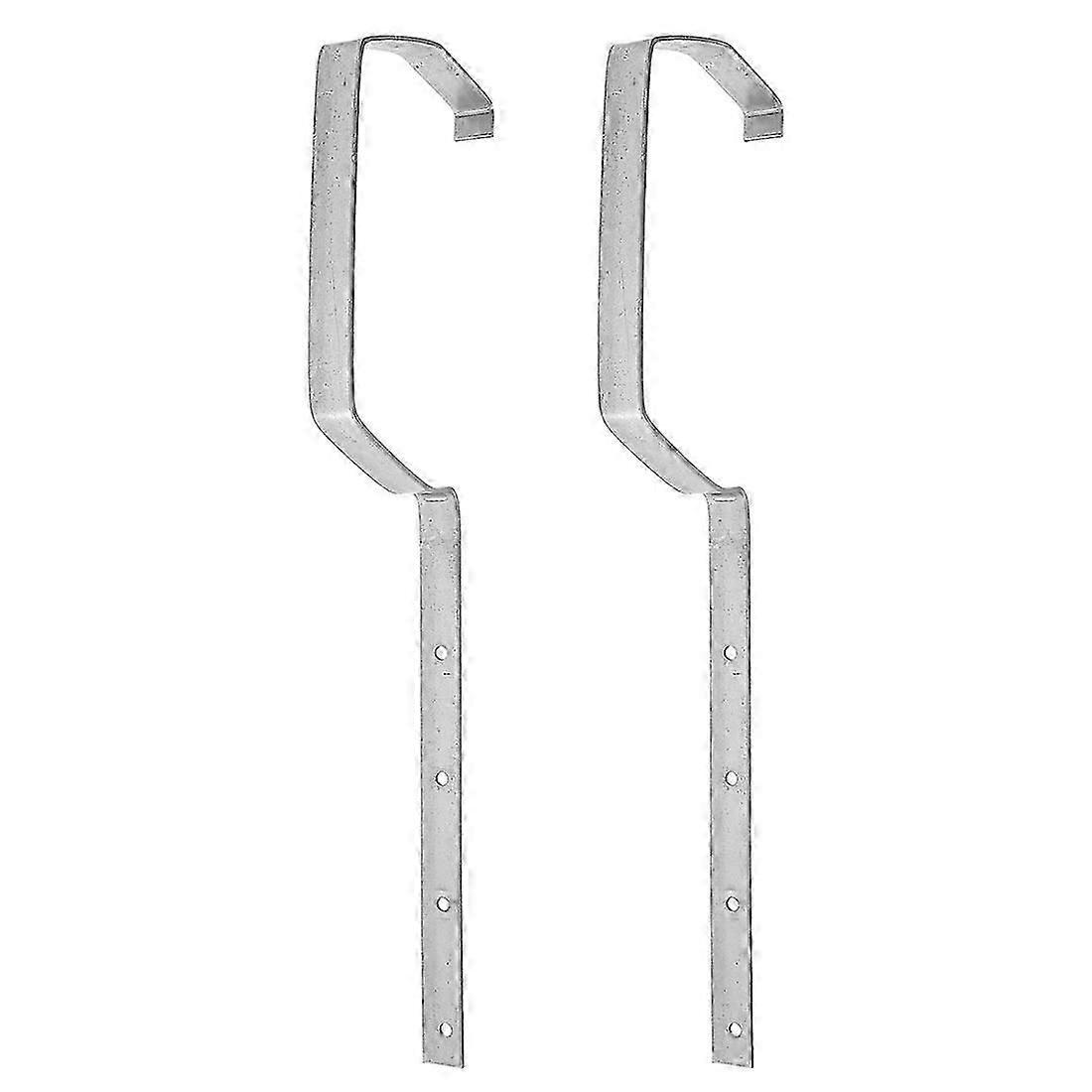 2 gutter brackets with drain covers and metal chainsJNNJV