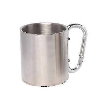 Outdoor Mug, Stainless Steel, Carabiner, Double-walled, 300 Ml, Foldable Handle COS