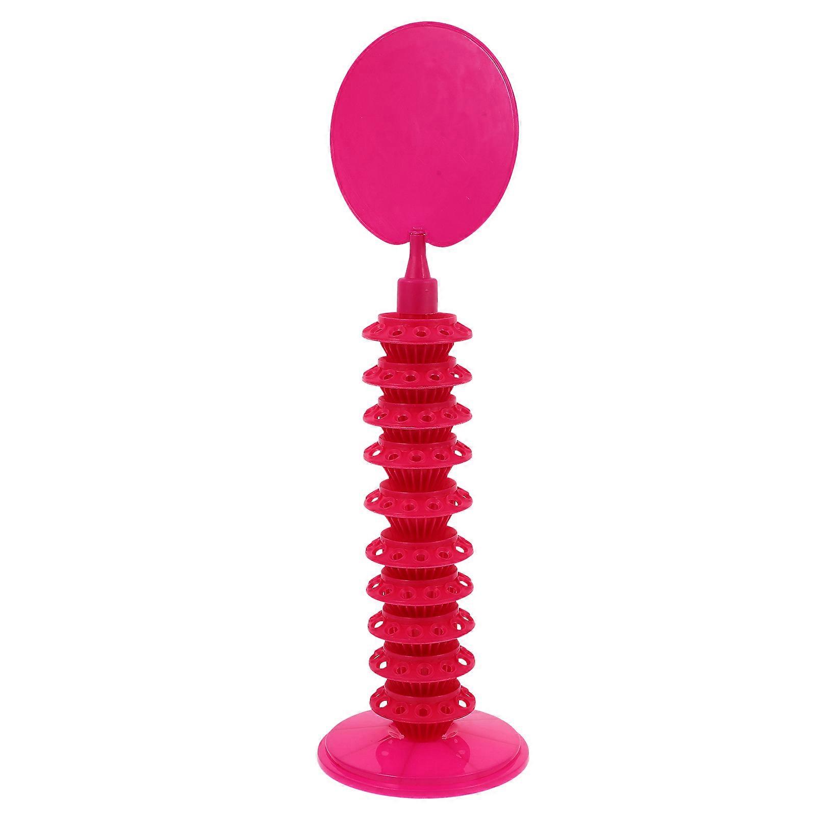 Delicate Lollipop Holder for Displaying Use Multi-Function Rosy Plastic Rack