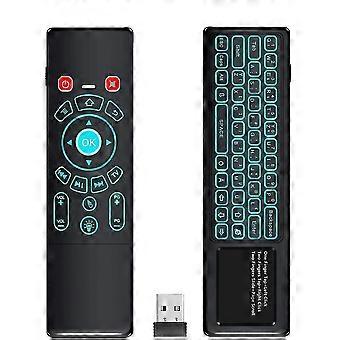 Mini Wireless Keyboard/air Remote Control/mouse/touchpad With White Backlit, 2.4ghz Connection, For Android Tv Box, Htpc, Iptv, Pc, Pad And More Devic