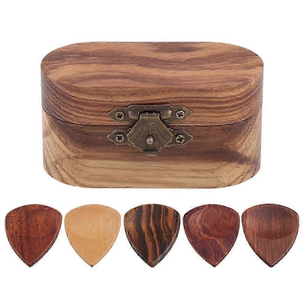 Compact Zebrawood Pick Organizer Box