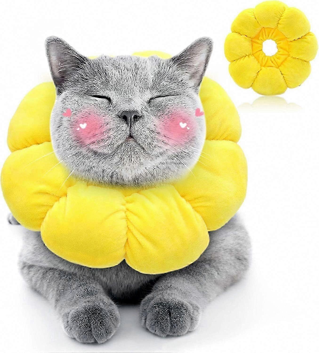 Pine Cat Recovery Collar - Adjustable Soft E-Collar compatible with Cats After Surgery