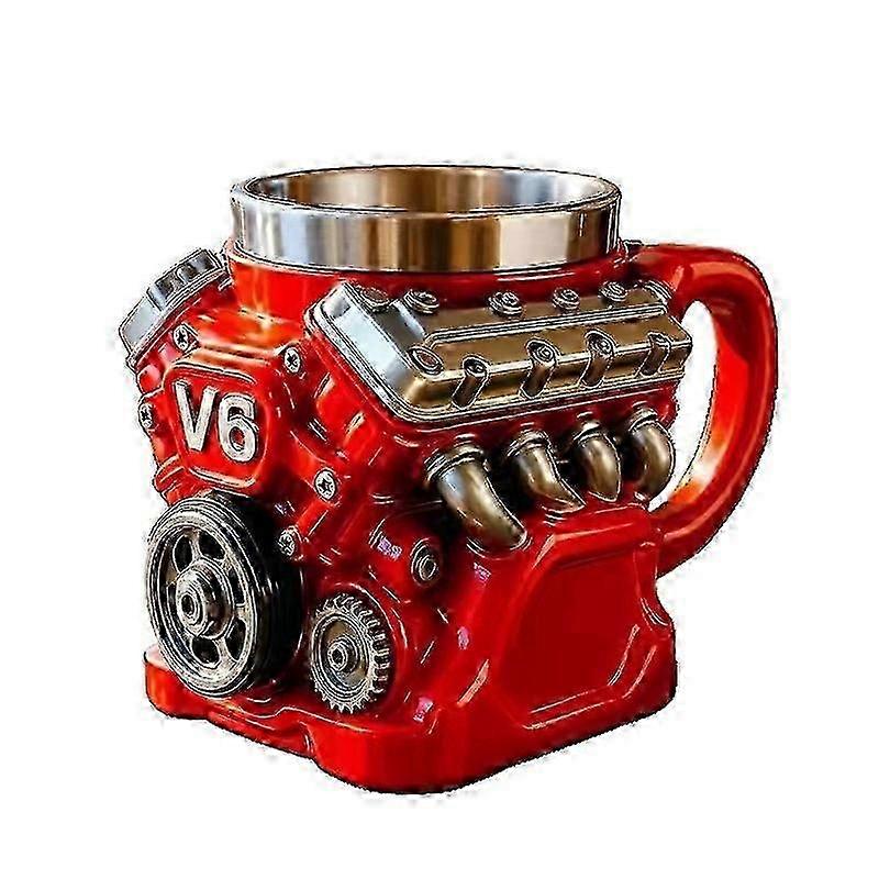 Stainless V8 Engine Mug Large