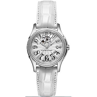 A. hamilton jazzm lady auto dtes blan Swiss Automatic Analog Women's Watch with Cowhide Bracelet H32365313