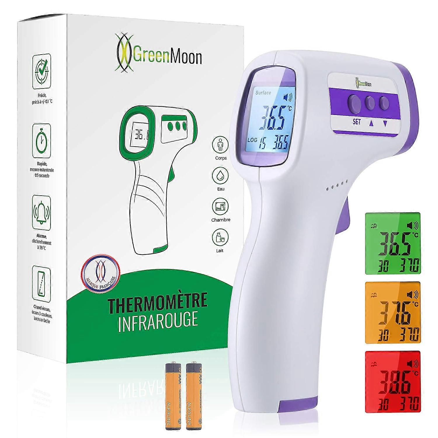 Non-Contact Forehead Thermometer with Intelligent Backlight and Memory