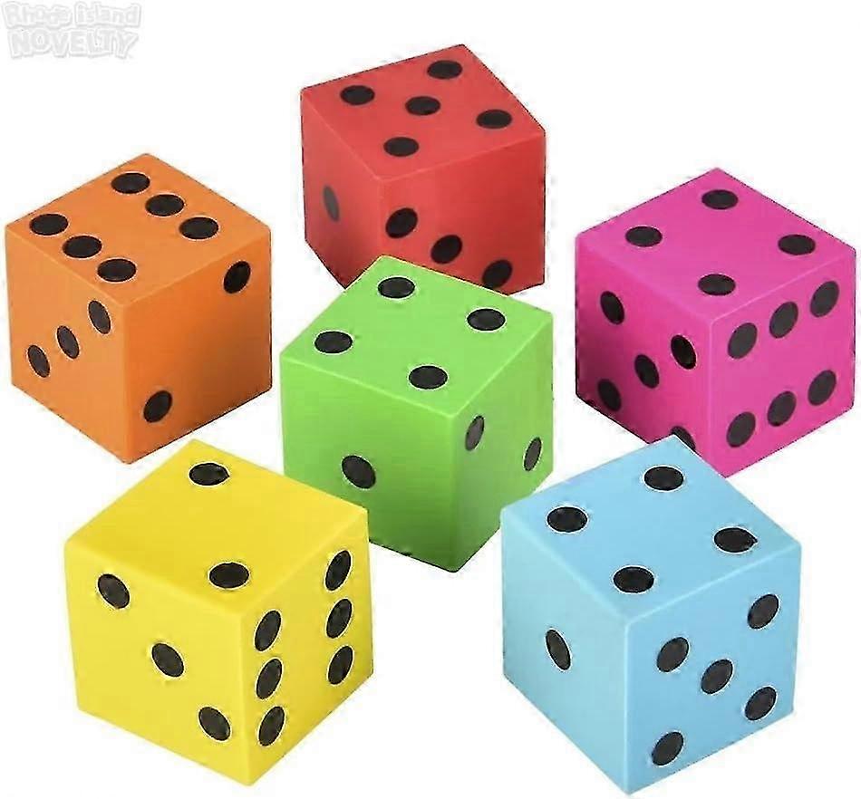 Dice Erasers Assorted Colors 12 Pack_wcy