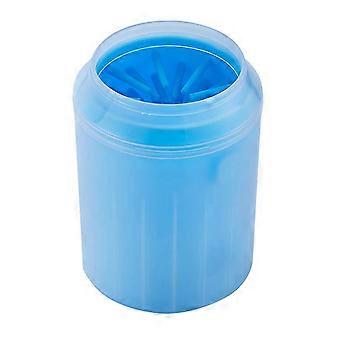 Portable Dog Paw Cleaner, Silicone Bristle Pet Foot Washer - Gentle Mud Dirt Remover, Quick Deep Clean for Dogs, Blue, 1 Pack