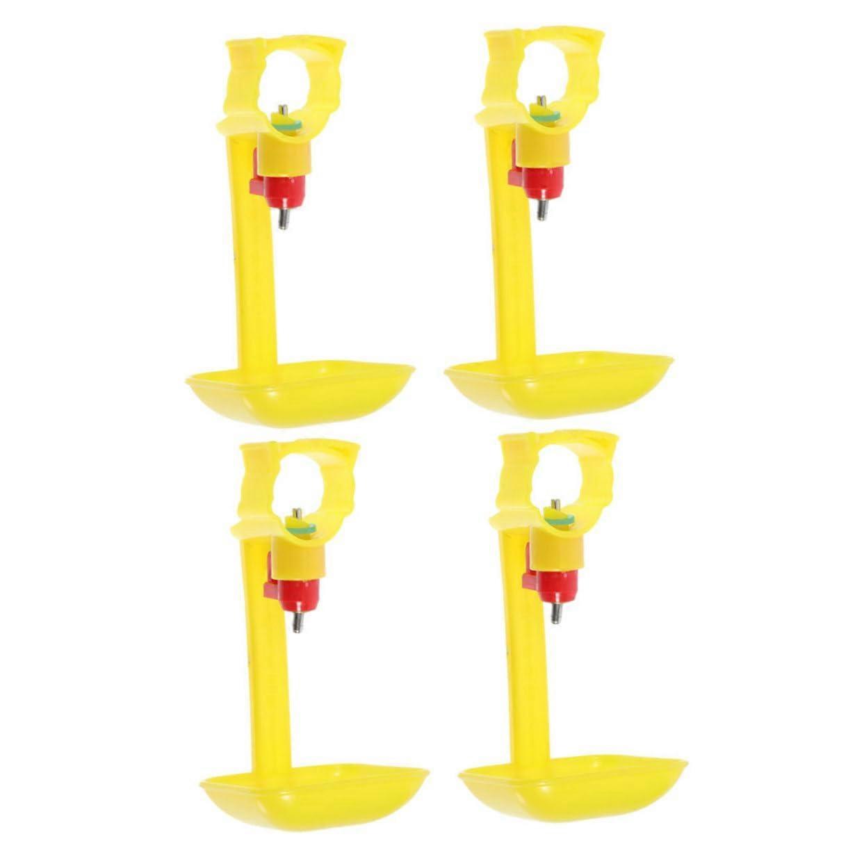 Automatic Chicken Waterer Cups 4 Pack with Automatic Refill System for Poultry Ducks and Coop