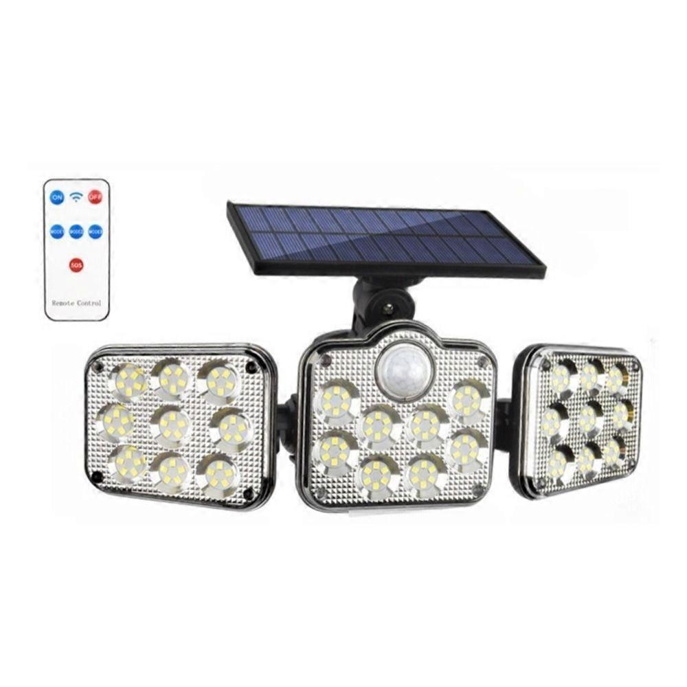 TG-TY075 Three-Head Solar Wall Light with Continuous Night Mode and Sensor Modes, Integrated or Separate Panel
