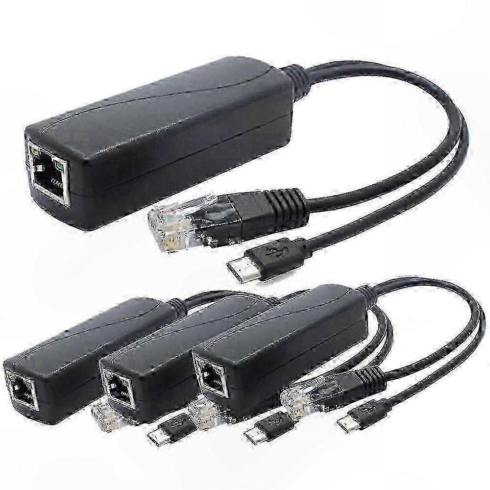 4-Pack 48V to 5V PoE Splitter