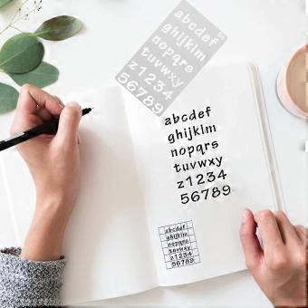 12 Pcs Reusable Alphabet Stencils Plastic Letter Painting Drawing Spraying Stencils DIY Scale Templates