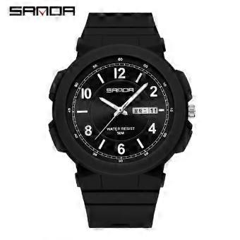 SANDA 6097 New Style Electronic Watch Single Movement Double Calendar Personalized Watch for Male and Female High School Student