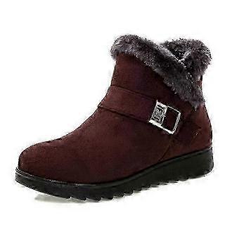 Comfortable Warm Winter Ankle Snow Boots for Women - XL Platform, Short Fur Plush, Suede Cotton, Drop Shipping