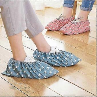 6 Pairs of Reusable Cloth Shoe Covers Washable Shoe Covers-YL