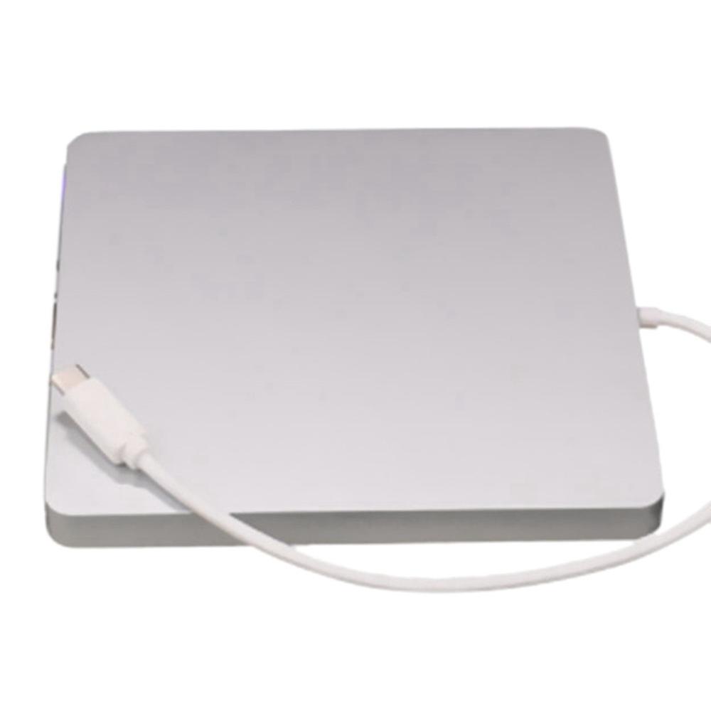 USB External CD/DVD Drive Type C Portable Drive-Free CD Players for Laptop PC Windows ,Silver
