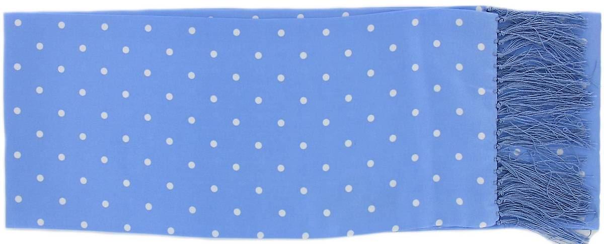 Michelsons of London Narrow Polka Dot Silk Scarf - Ice Blue