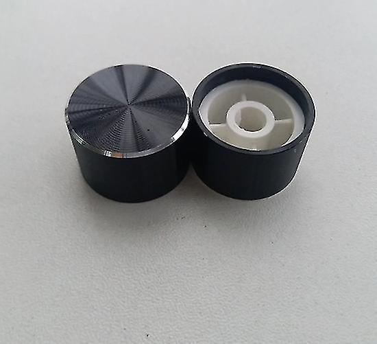 Black O shaft 10pcs Aluminum Plastic Potentiometer Knob Cap