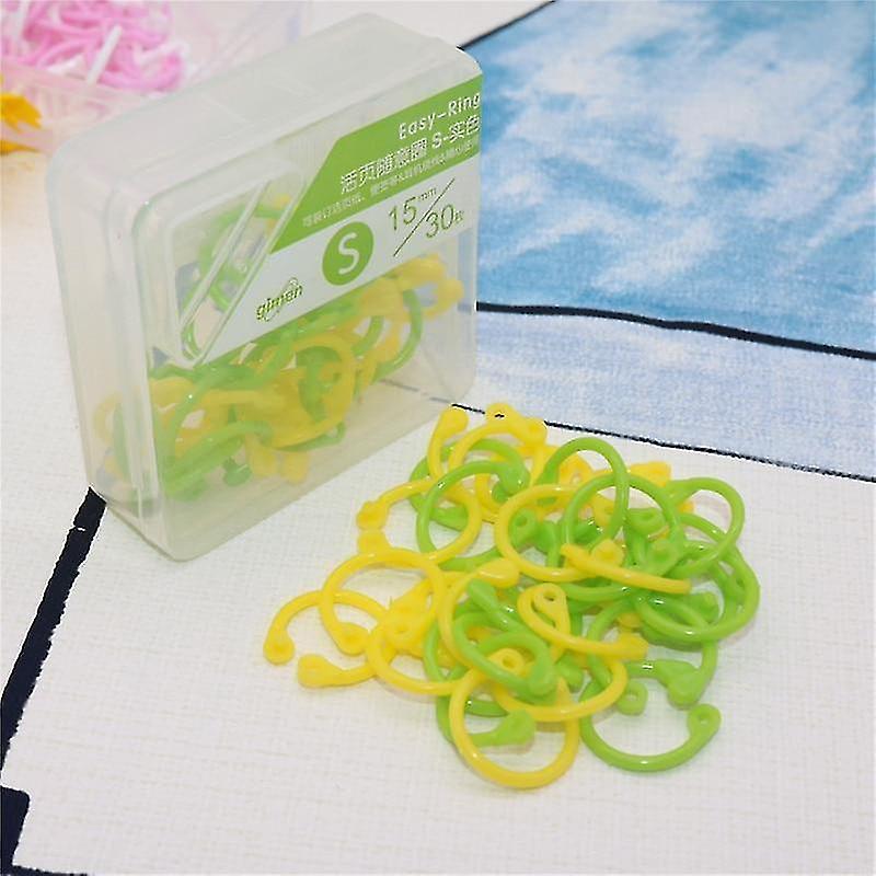Yellow green Creative Plastic Multi function Circle Rings
