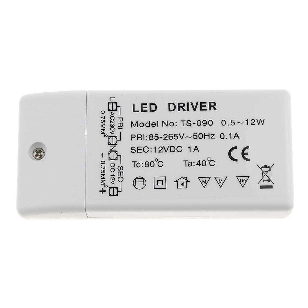 AC 85-265V naar DC 12V 12W LED Light Adapter Voeding Driver Transformator