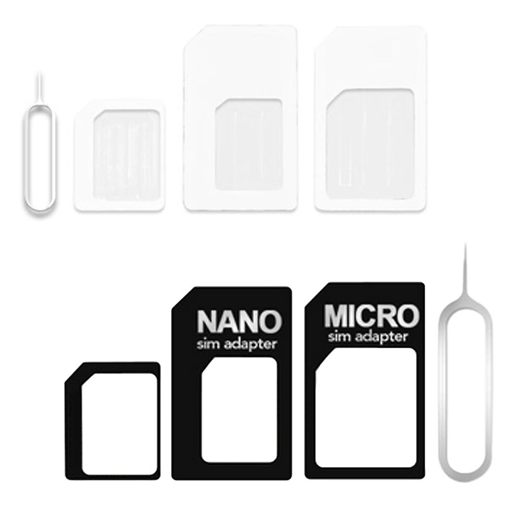 for Nano SIM Card Adapter 4 in 1 Converter Kit to Micro/Standard for All Mobile