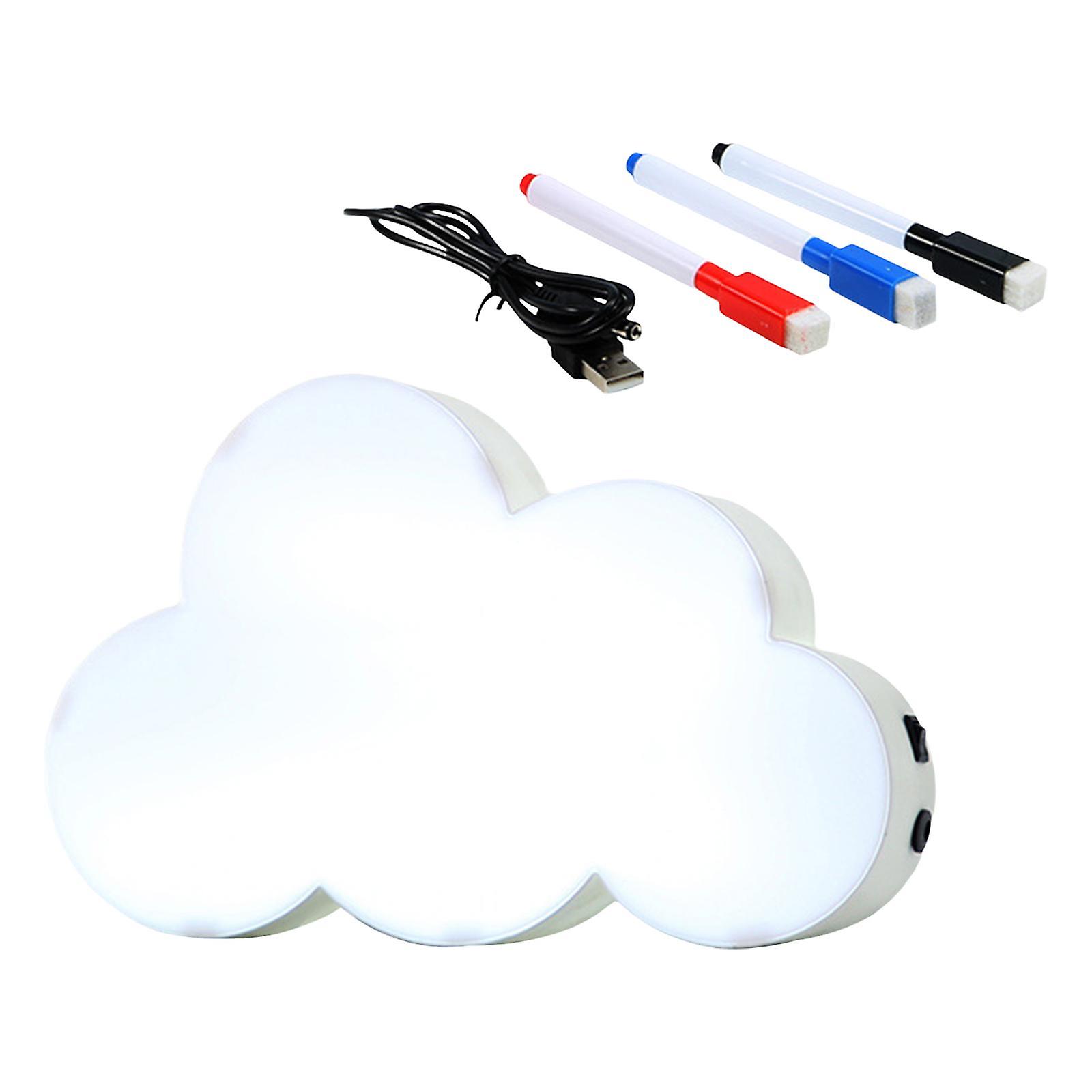 Rewritable Night Light Note Boards LED Message Board for Christmas Desktop White