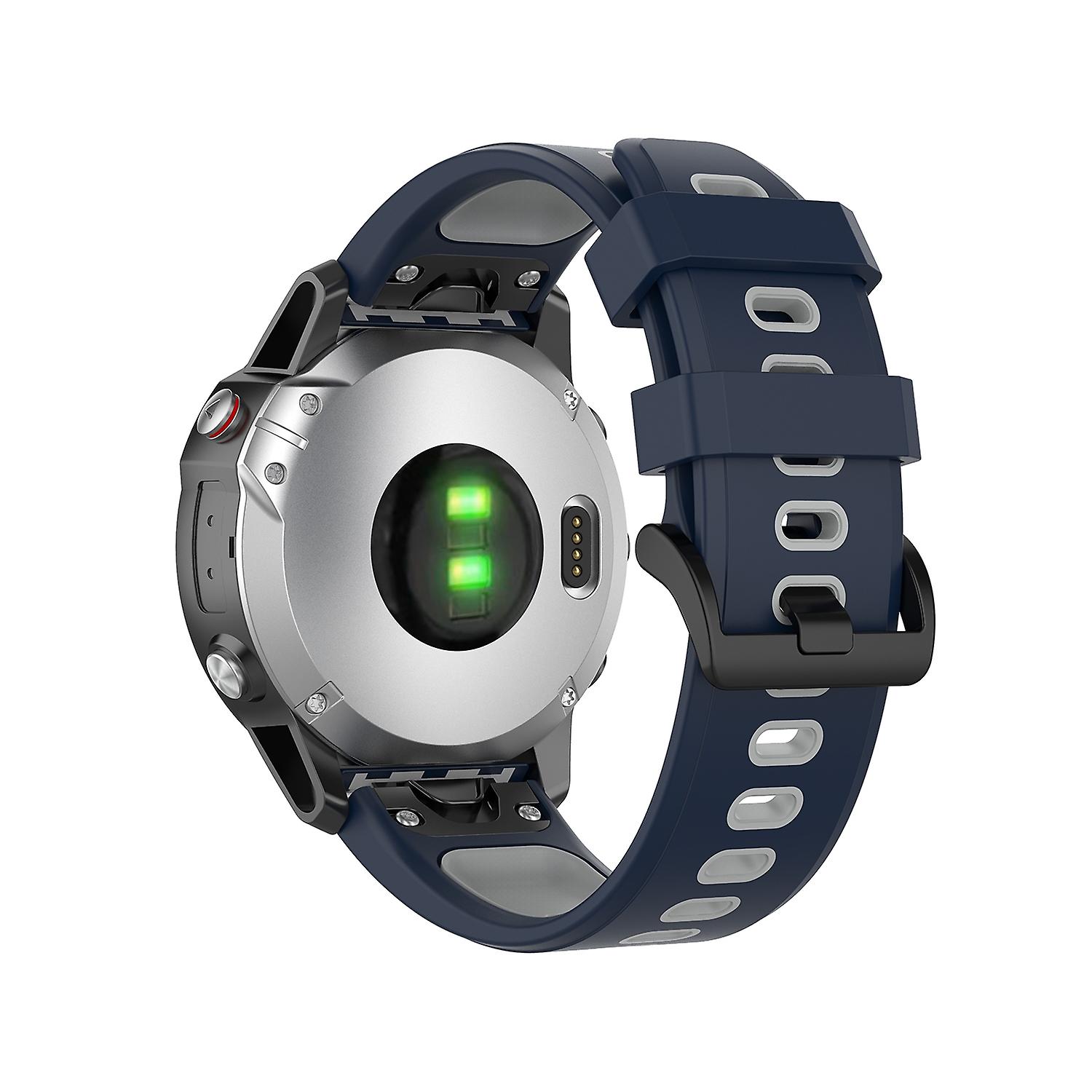 22mm Two-color Silicone Watch Band for Garmin Fenix 7 / EPIX