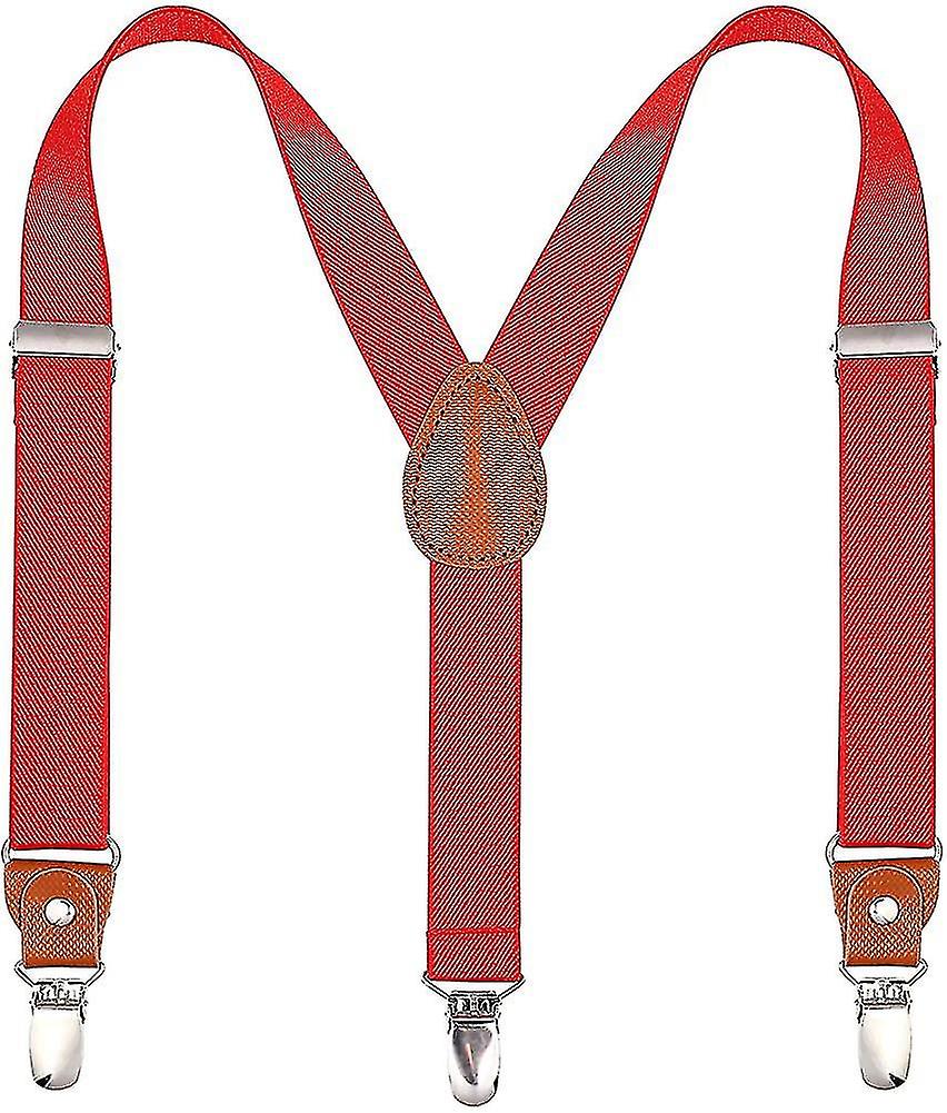 Children Men Suspenders Wide Elastic - Length Adjustable Y-shape With Strong 3