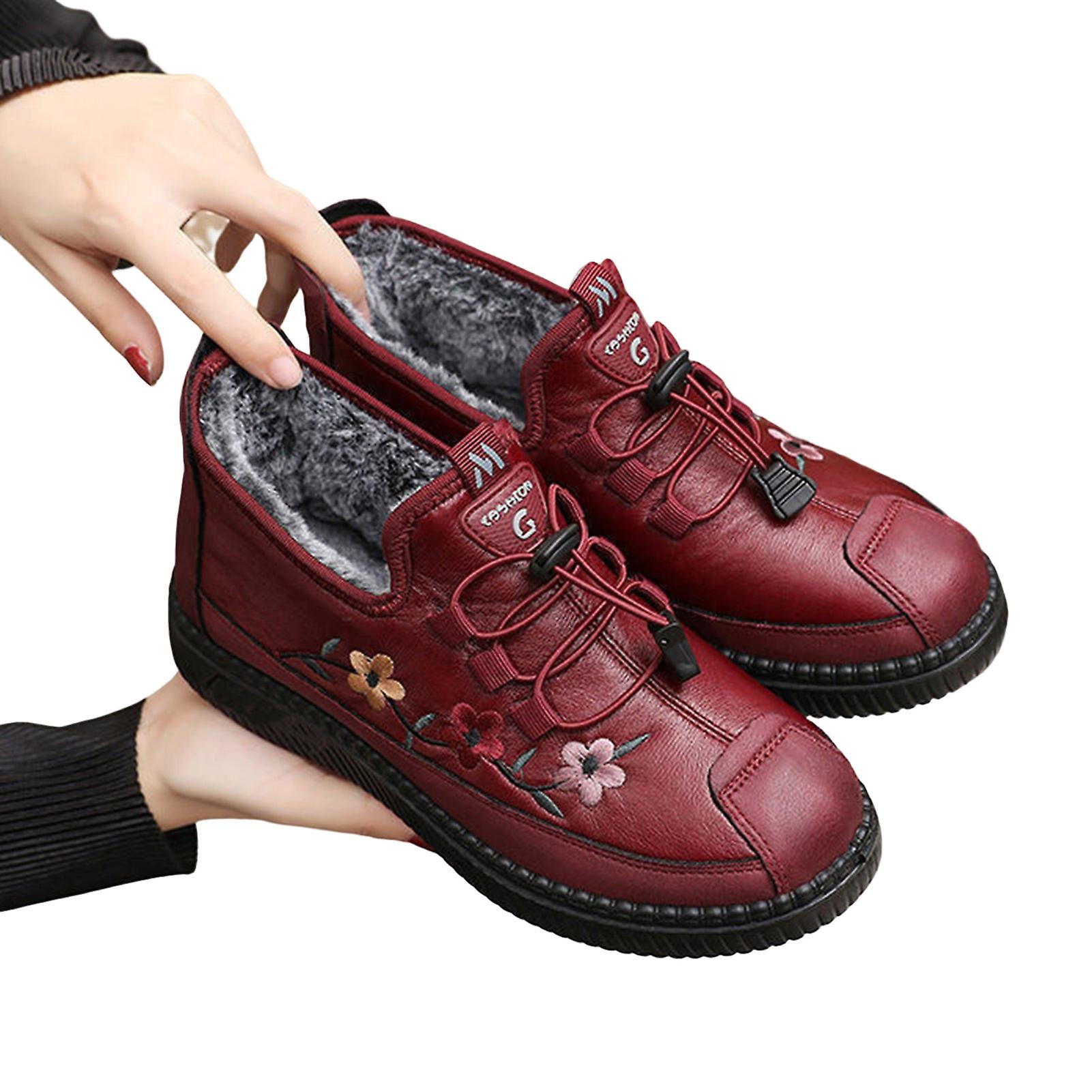 Yaşlı Pamuklu Kar Botları Taşlama Ayakları Olmadan Kışlık Botlar