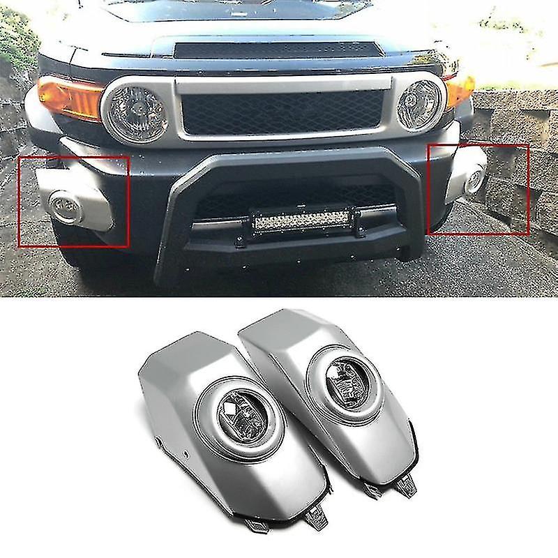 1 Pair Black Car Led Fog Light For- Cruiser 2007-2014 Fog Lamp Frame Drl Daytime Running Light