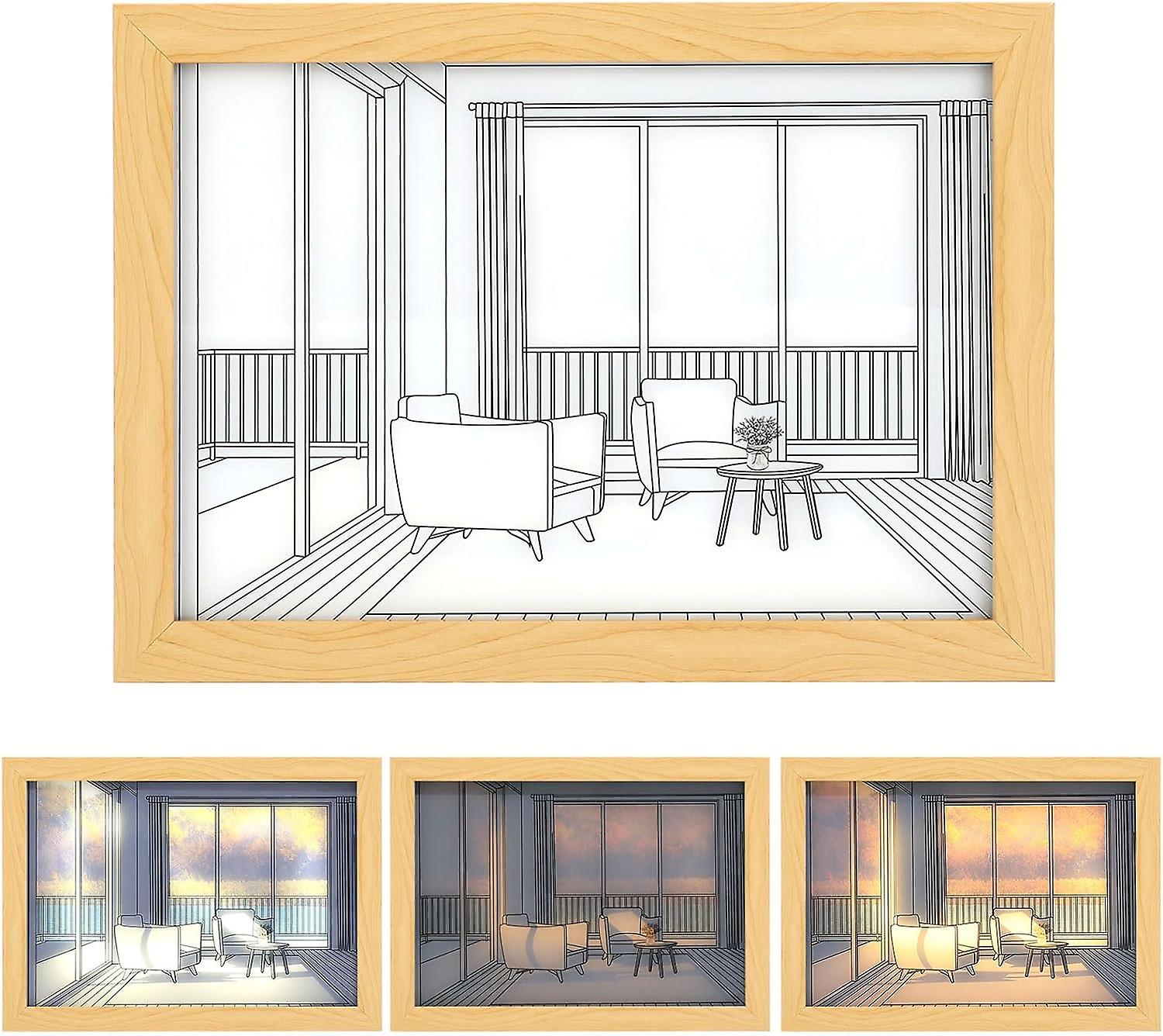 USB-driven LED-lampor Bild - Tänd målning för sovrum heminredning - Glödande väggkonst med 3-färgsalternativ - Heminredning