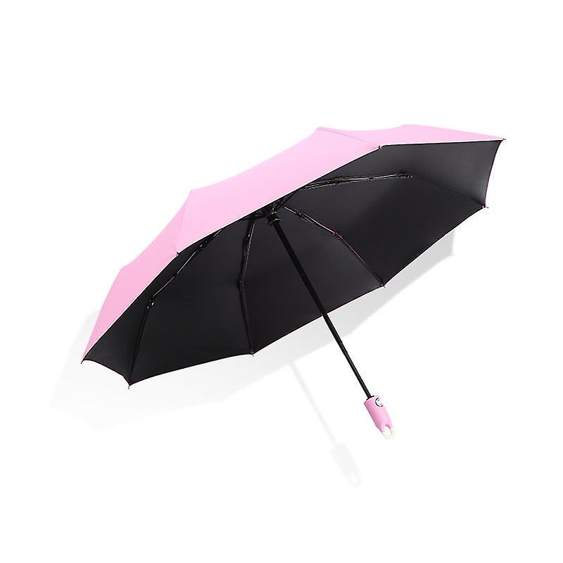Umbrella Donut Hanging Keychain Outdoor Portable Vinyl Sunscreen Three-fold Automatic Parasol