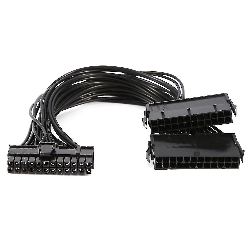 Dual ATX 24 Pin Mining Power Supply Adapter, 30cm 20+4 Pin Mining Power Cable Connector