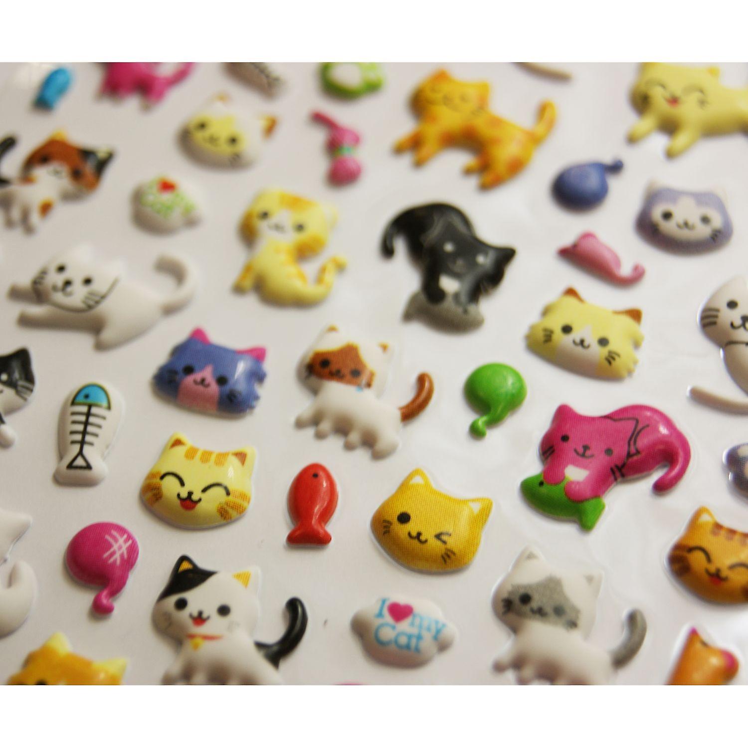 Repositionable stickers - Foam - Cute cats