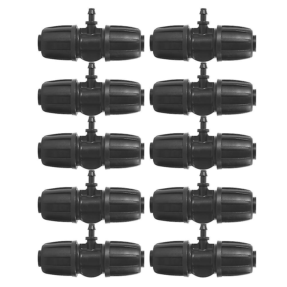 Pack of 10 16mm to 4/7mm T-Barb Fittings for PE Garden Hose