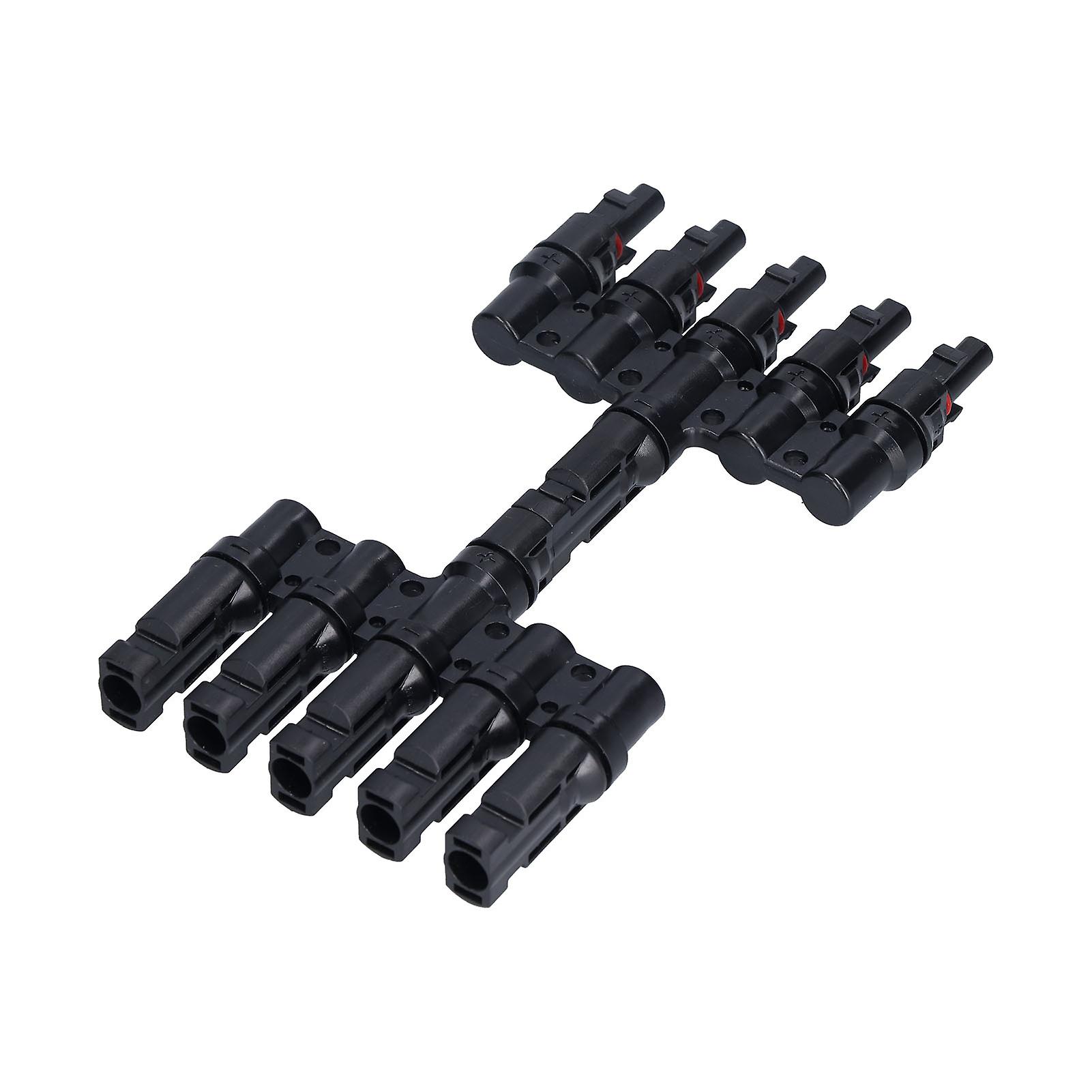 1 to 5 Branch Connector 5 Way Solar Panel Cable Branch Connector IP67 Waterproof Male Female Connector