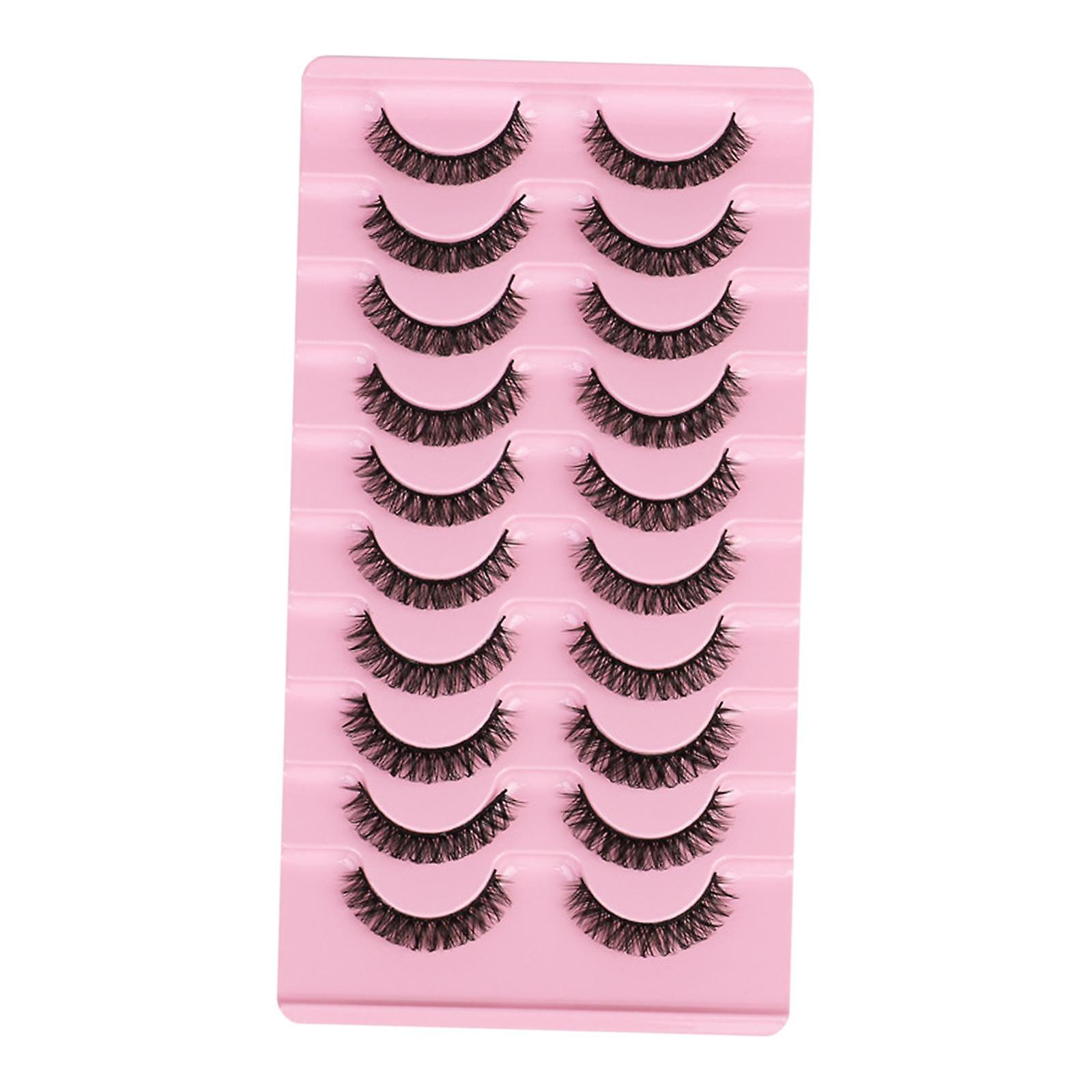 10 Pairs Russian Strip Lashes DD Curl Curly Eye Lashes Handmade B