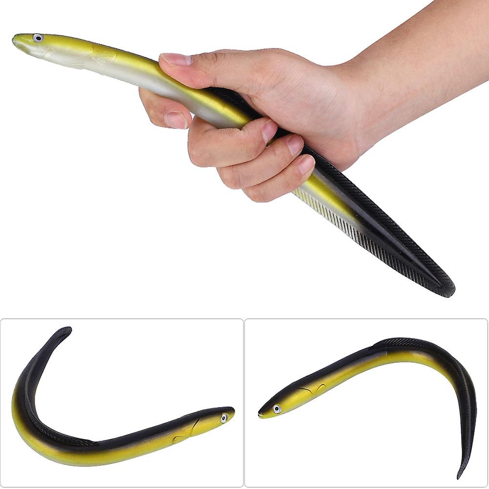 Artificial Soft Small Eel Shape Fishing Lure Bait Black 84g
