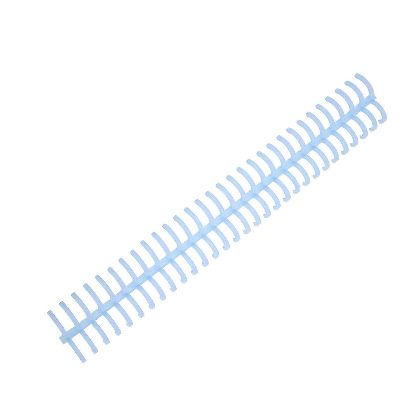 10Pcs Spiral Binding Coil 130 Sheet Capacity Spine Comb 30 Holes 16mm Diameter Set Kit Light Blue