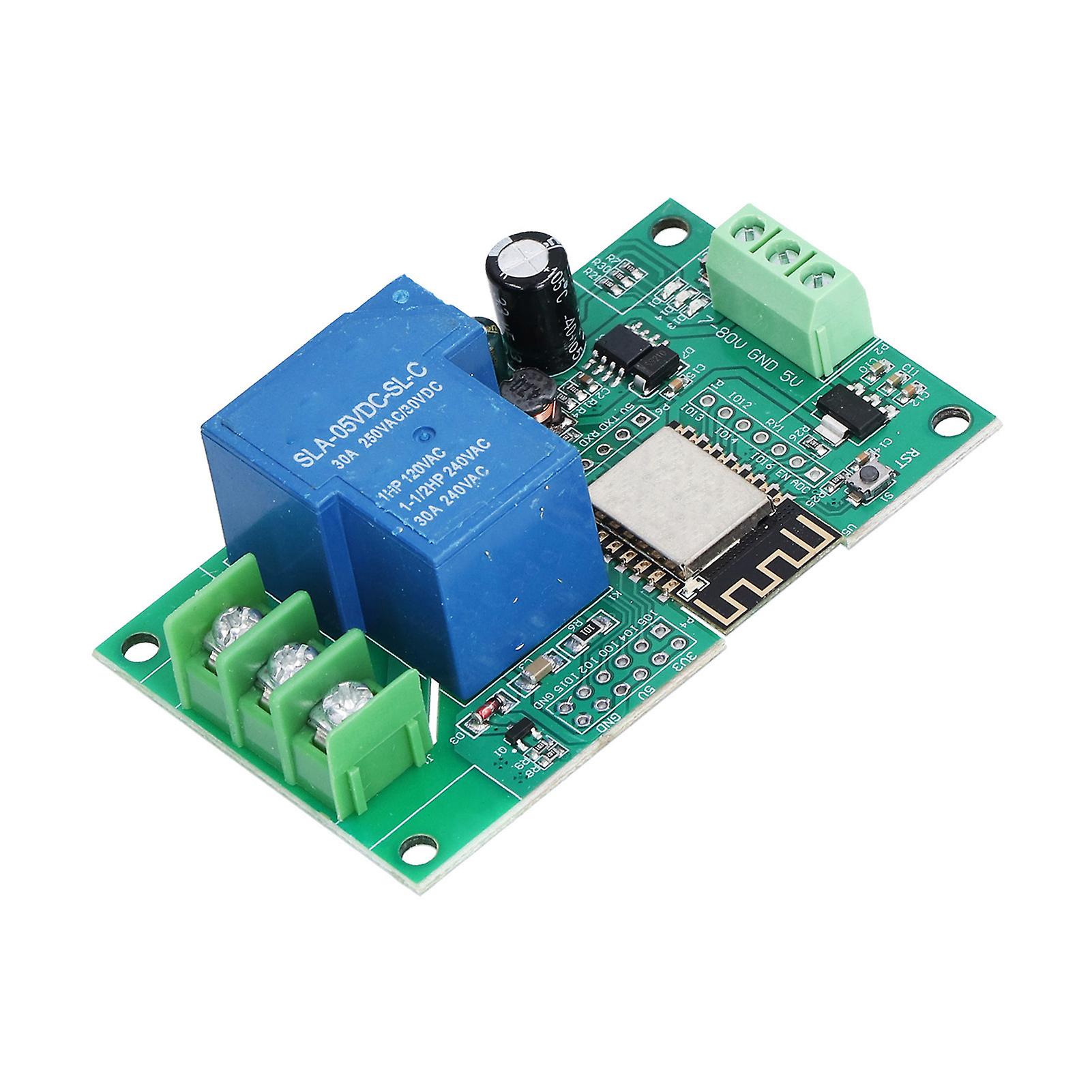 30A Relay Module 1 Channel WIFI Control Development Board with Pin Headers Sockets ESP‑12F