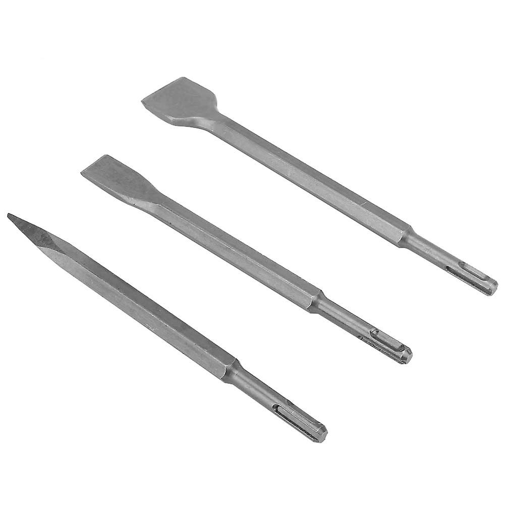 3 Piece Chisel Drill Bit Set for Electric Demolition Hammer and Concrete Breaker