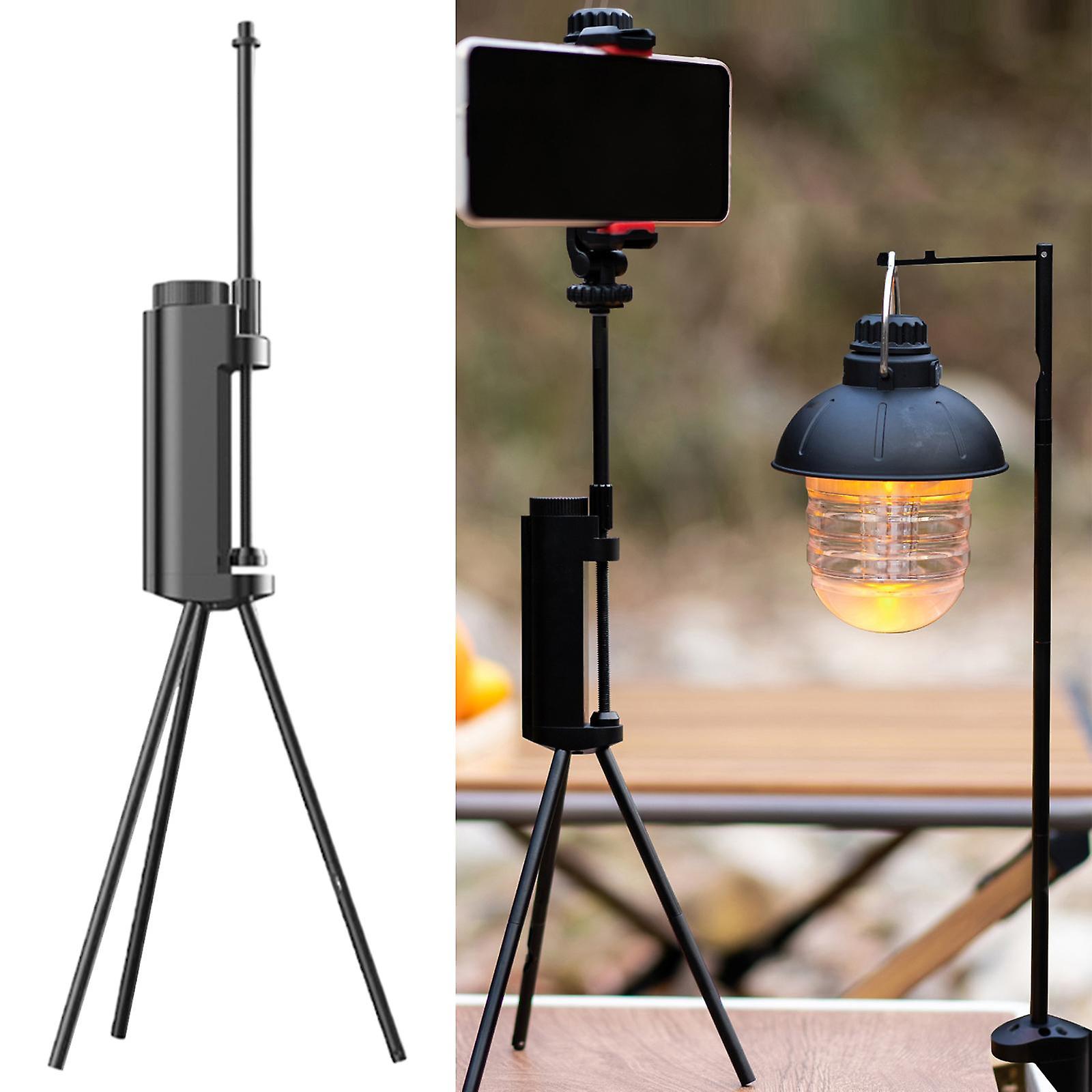 Camping Lantern Stand Lamp Pole Easy Assembly Tabletop Foldable Camping Light Hanging Pole Lantern Pole Hanger for Garden BBQ