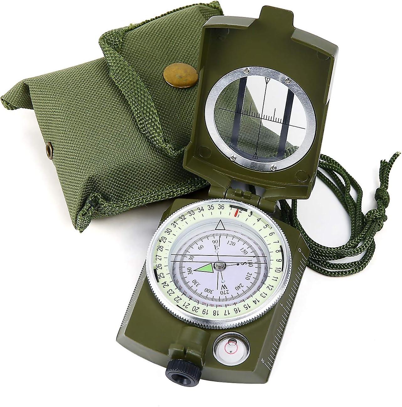 Compass, Hiking Compass with Carrying Bag, Multi-Function Waterproof Compass and Spread Waterproof Navigation (AAA)