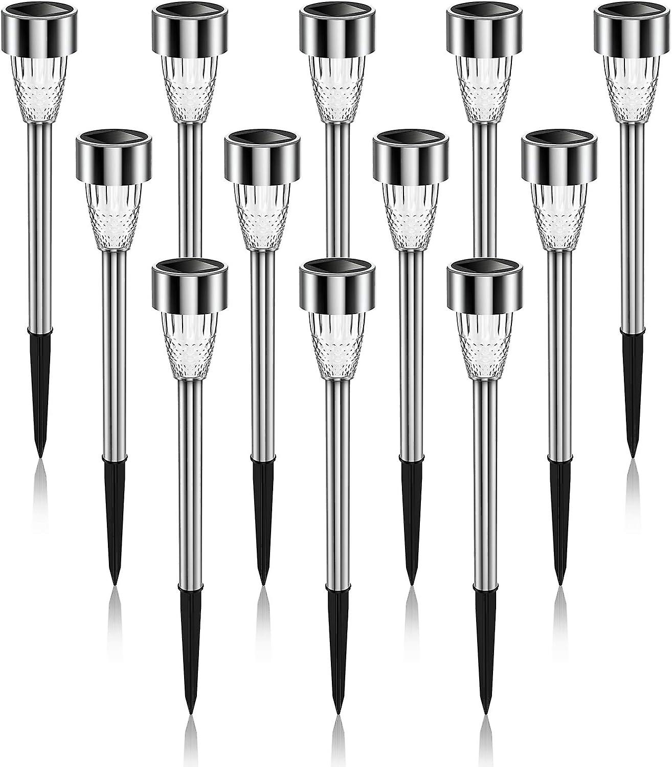 超高輝度ソーラーライト屋外防水12パック、【最大12H照明/ステンレス鋼】ソーラーO