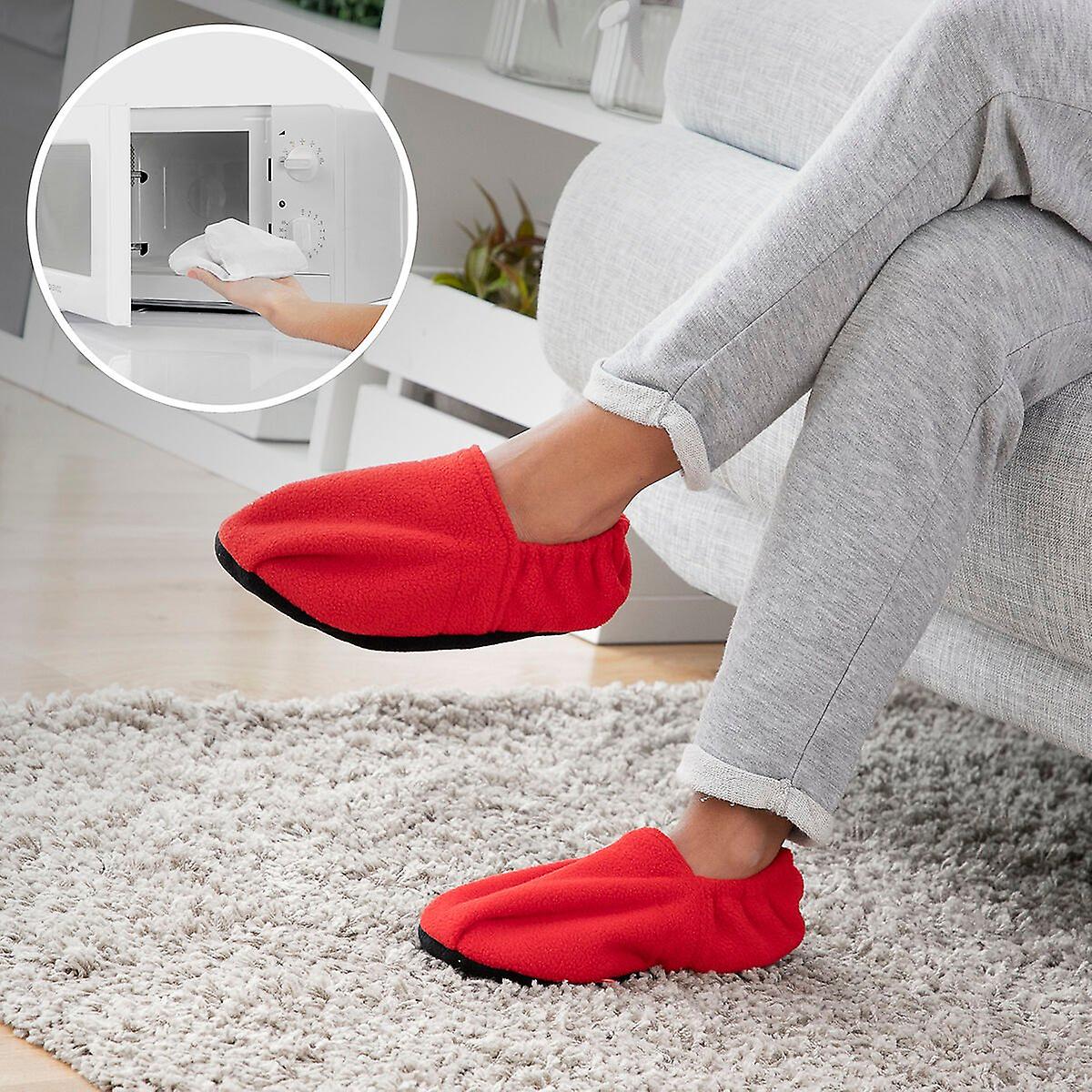 InnovaGoods Microwave Heated Slippers Red