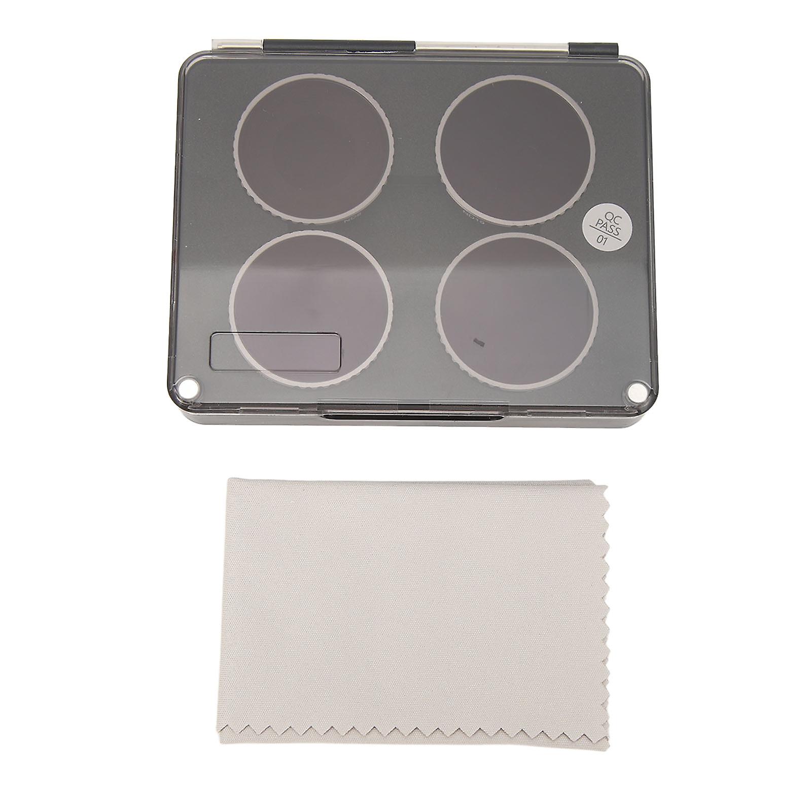 Camera Lens Filter Set ND8 ND16 ND32 ND64 Neutral Density Filters for DJI Osmo Action 4 Photography Multi-Coated Glass Four Pieces Easy Installation I