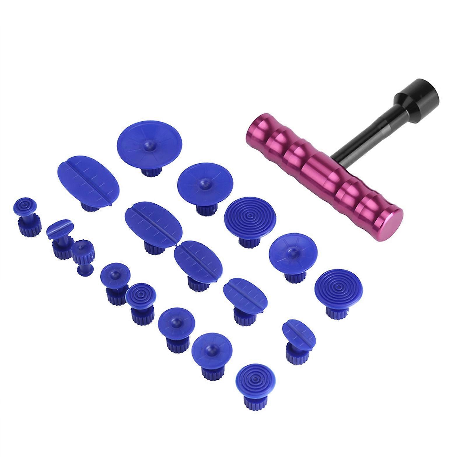 Car Body Paintless Dent Repair Tool T-Bar 18pcs Puller Tabs