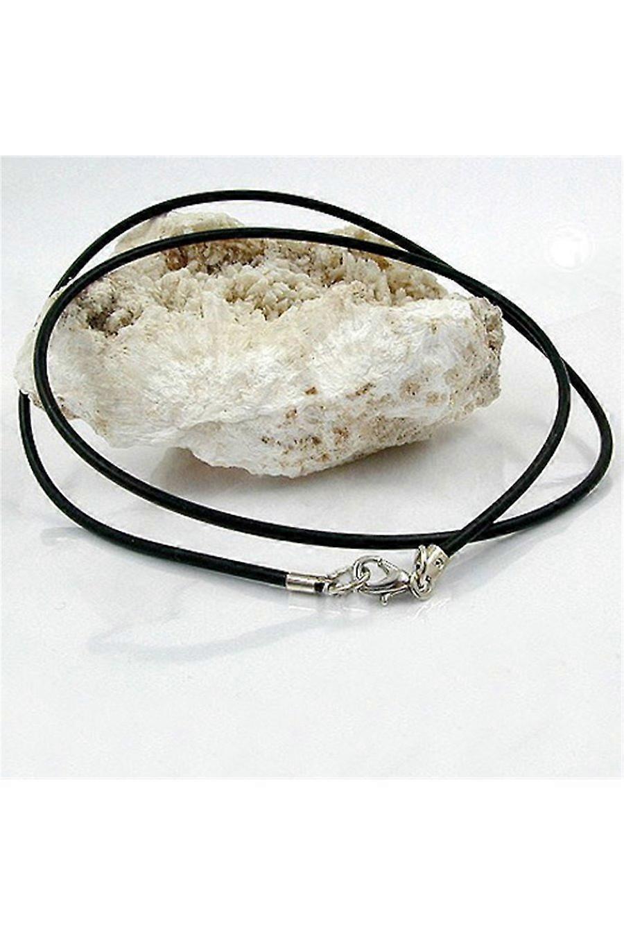 Necklace 2mm Rubber Band Silver Clasp 60cm - Gl00760-60