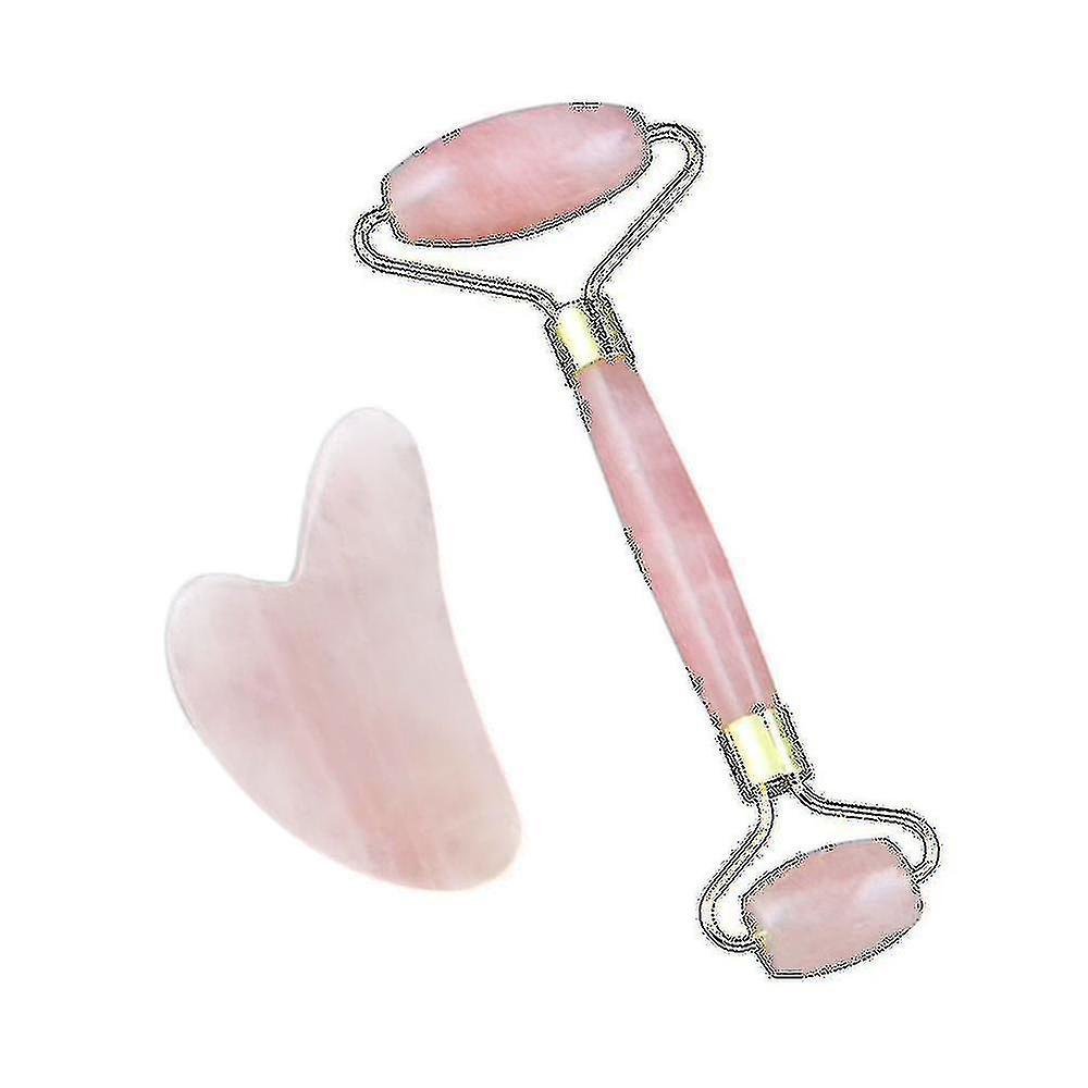 Rose Quartz Roller Set Facial Massager