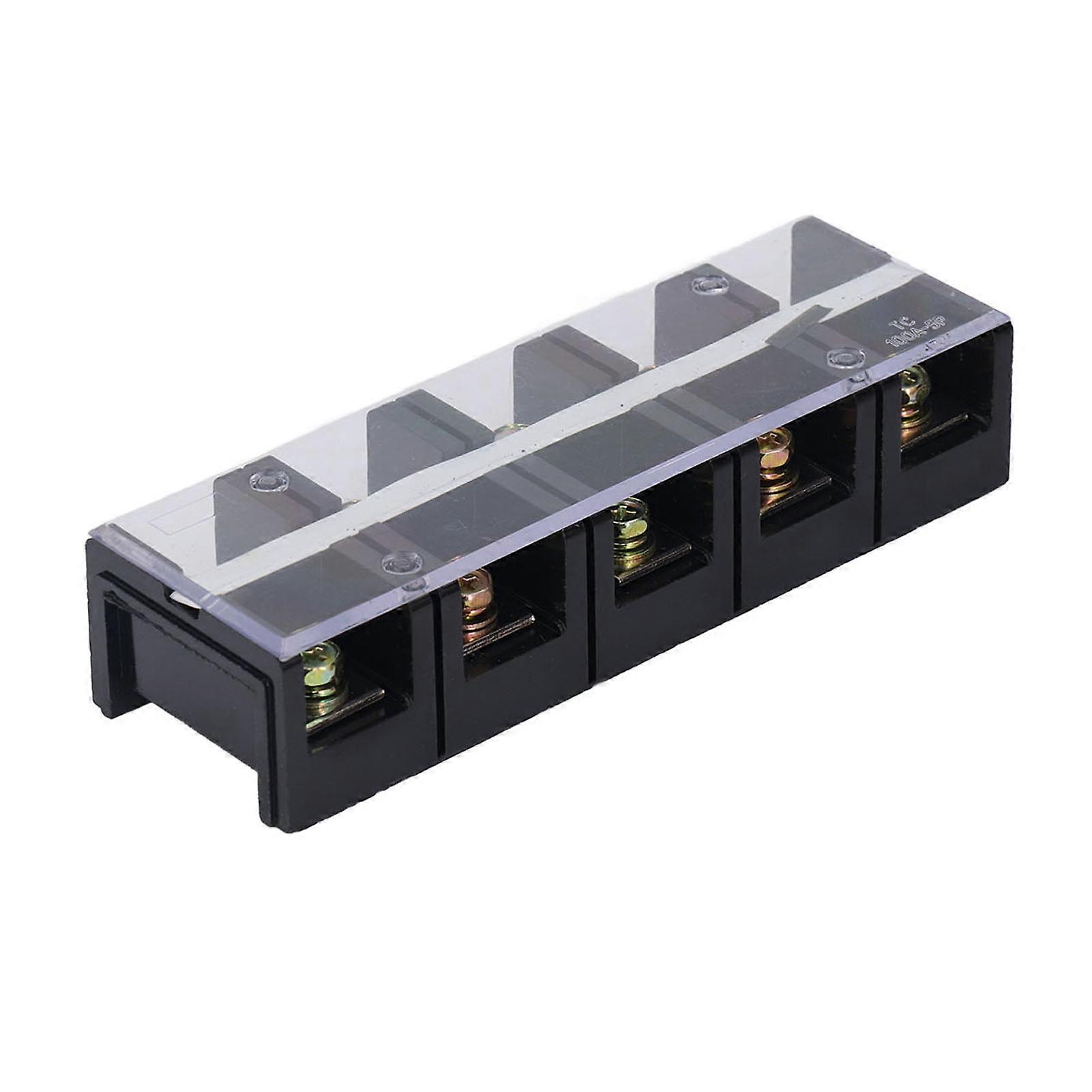 1pcs Terminal Strip 100A 600V TC Fixed Type PC Red Copper Dual Row Screw Terminal Block for Distribution Systems